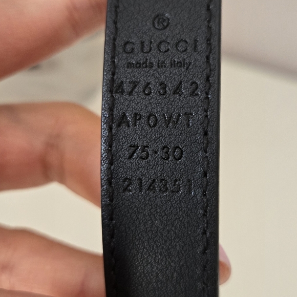 GUCCI GG Marmont belt with pearl effect studs. - Picture 3 of 3